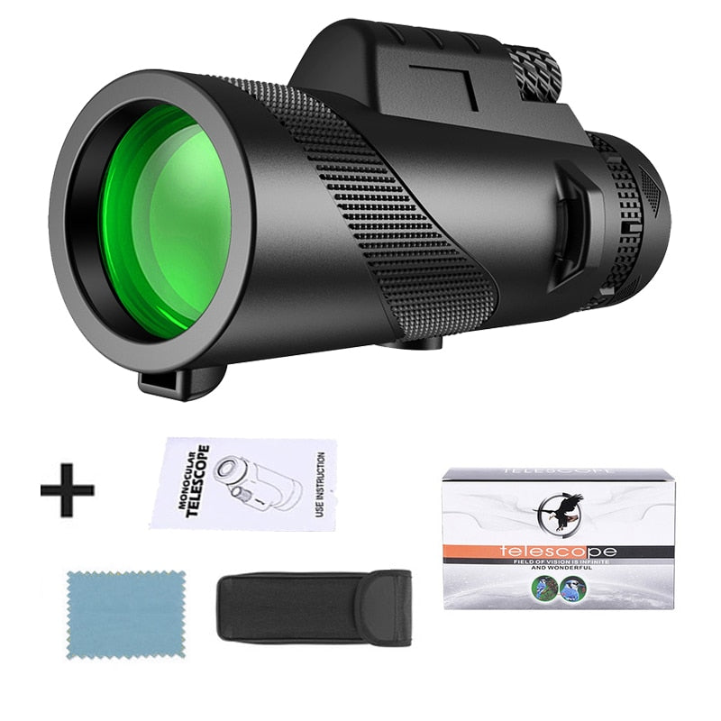 Powerful 80x100 HD Monocular Telescope