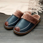 Pantoufles d'hiver en cuir - Mixte - DealValley