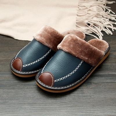 Pantoufles d'hiver en cuir - Mixte - DealValley