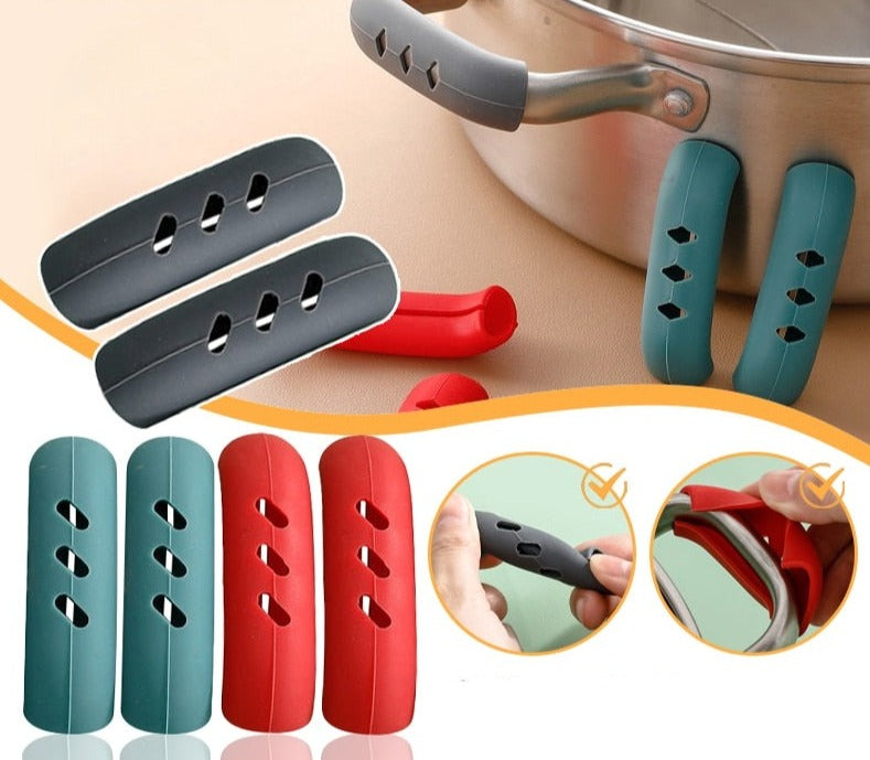 8x Poignées de silicone amovibles anti-brûlure