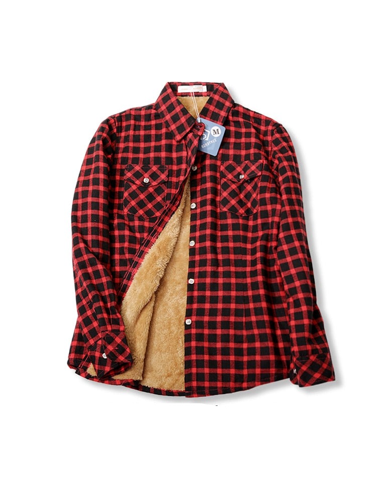 Chemise intérieur polaire à carreaux