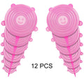 Lot de 12 Couvercles en silicone extensible