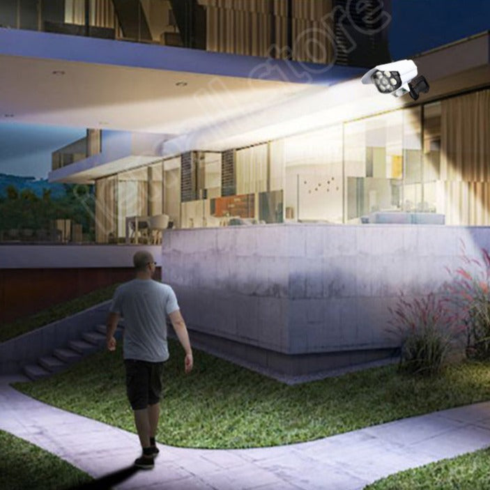 Lampe LED solaire rotative avec système PIR