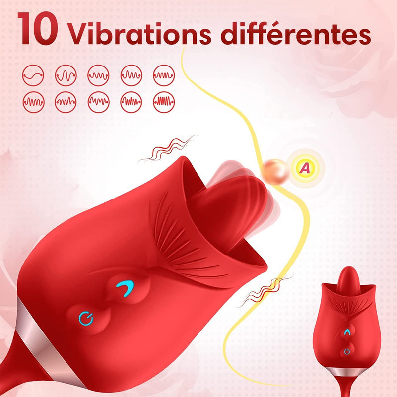 ROSE VIBRATOR - Sextoys 3 en 1