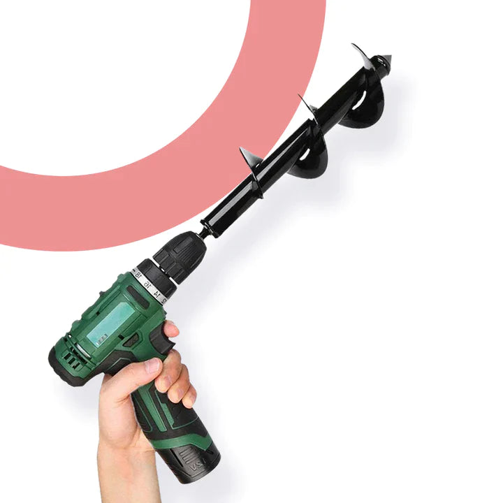 Tarière pour perceuse +gants de jardinage avec griffes OFFERTS