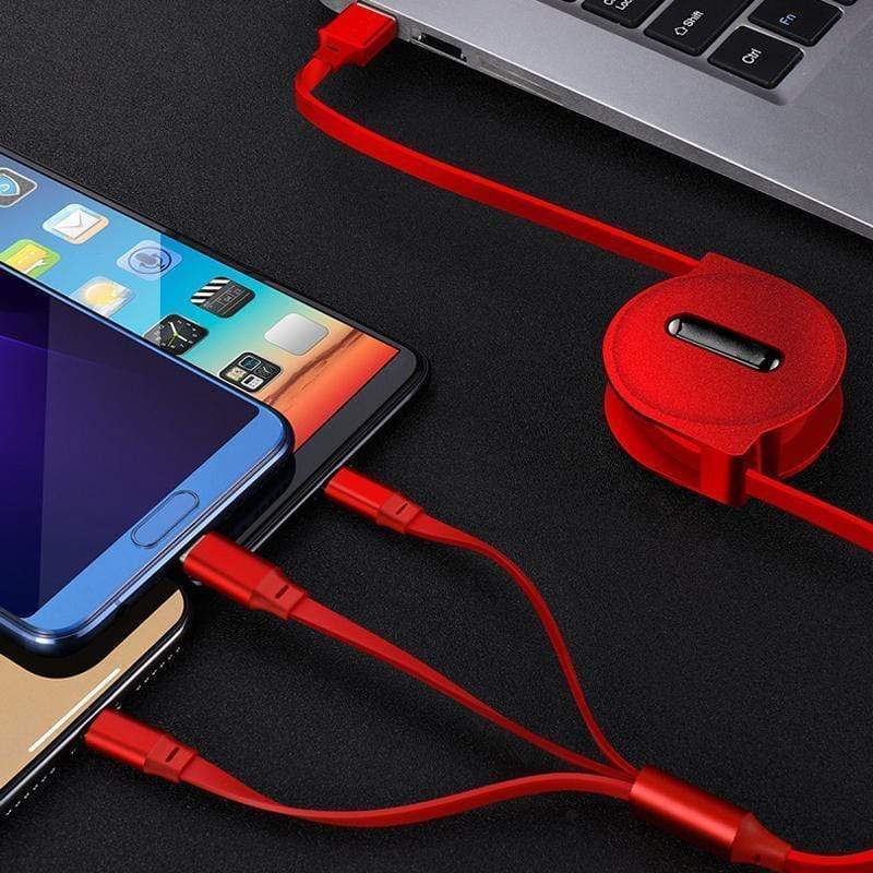 Câble de données rétractable 3 en 1